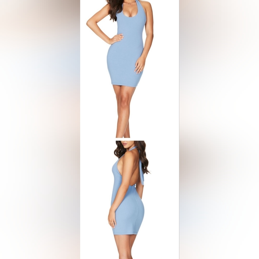 Baby Blue Bodycon Mini Dress